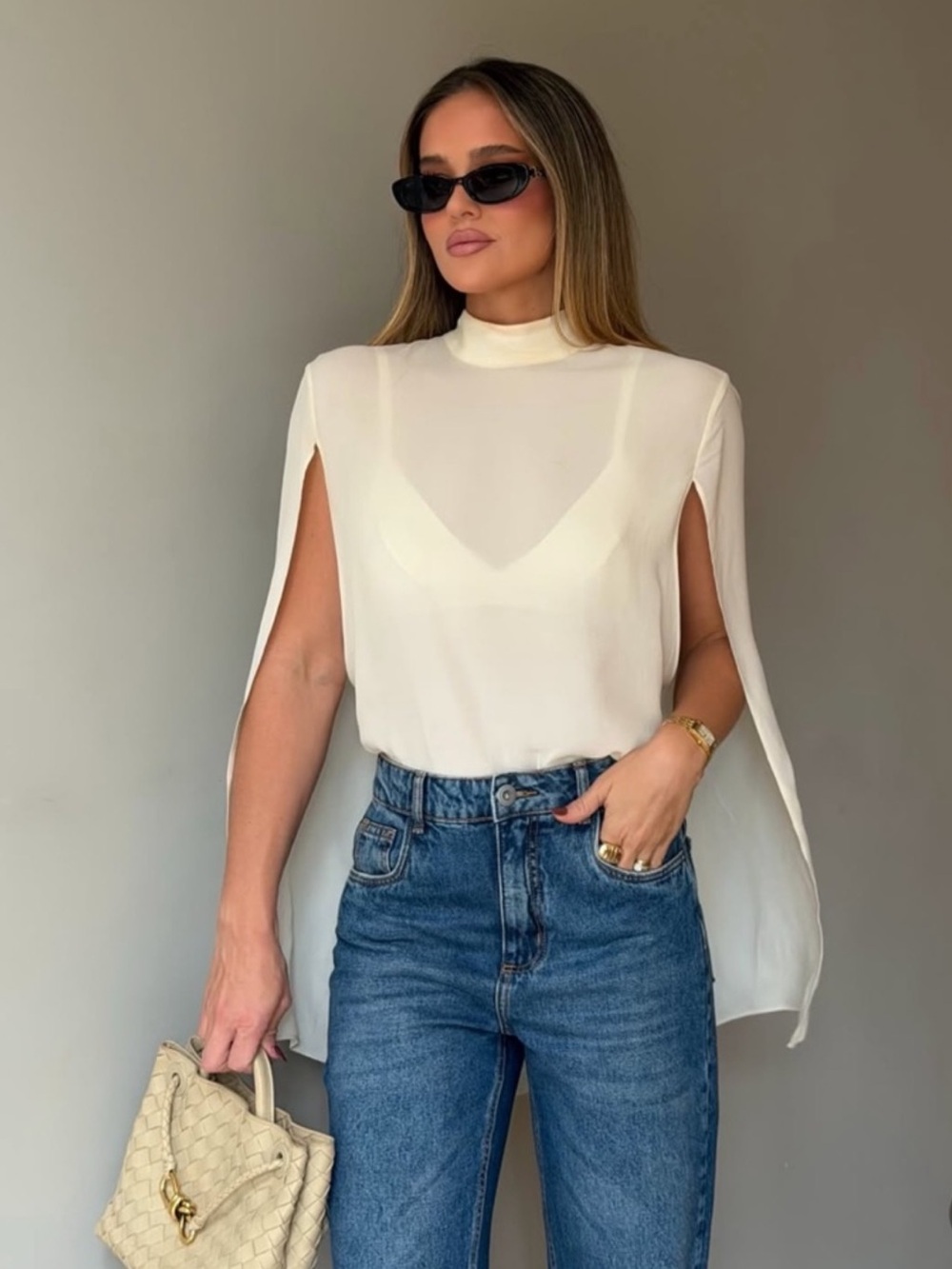 ZARA ZW COLLECTION VENTED CAPE SHIRT